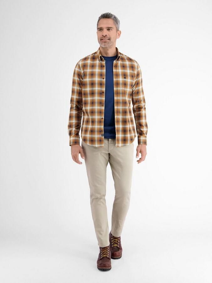 Lerros Geruit overhemd lange mouw overhemd visgraatstructuur geruit - Foto 4