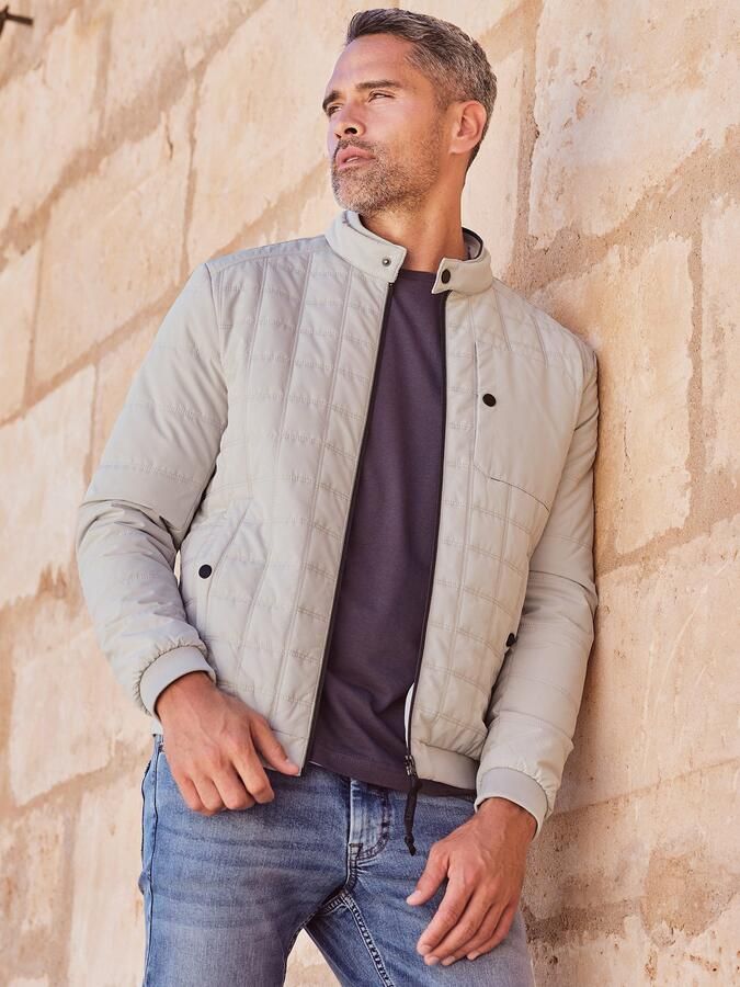 Lerros Gewatteerde jas heren gestikte blouson functioneel - Foto 3