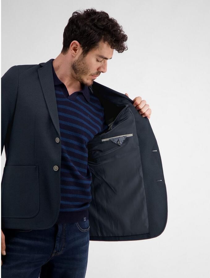 Lerros Jerseycolbert blazer van jersey met binnenvoering-print