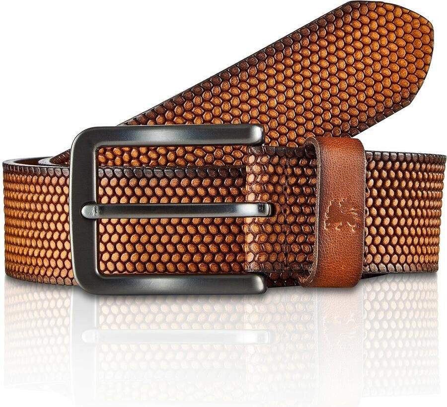 Lerros Leren riem *Lewis* van geperst buffelleer - Foto 3