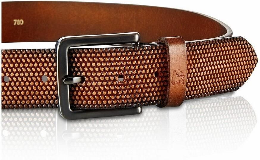 Lerros Leren riem *Lewis* van geperst buffelleer - Foto 2