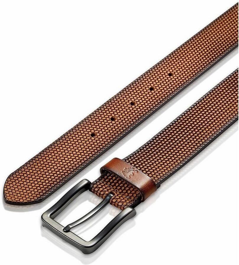 Lerros Leren riem *Lewis* van geperst buffelleer - Foto 1