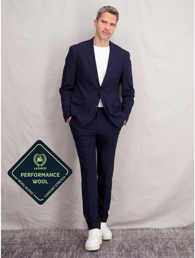 Lerros Goed te combineren broek heren pantalon met stretchpercentage recht gesneden (set) - Foto 2