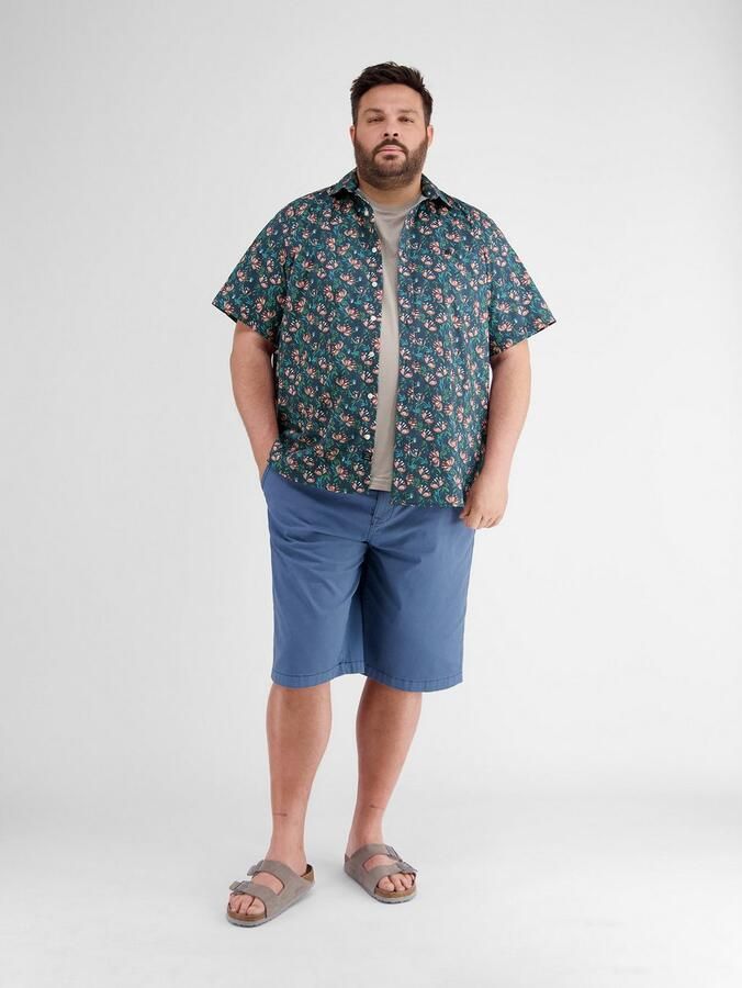 Lerros Overhemd met korte mouwen Bloemig gedessineerd overhemd met korte mouwen in grote maten - Foto 4