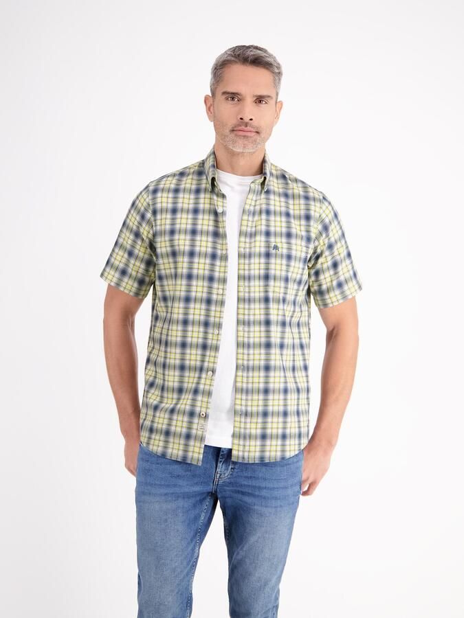 Lerros Overhemd met korte mouwen geruit halfarm overhemd voor heren - Foto 2