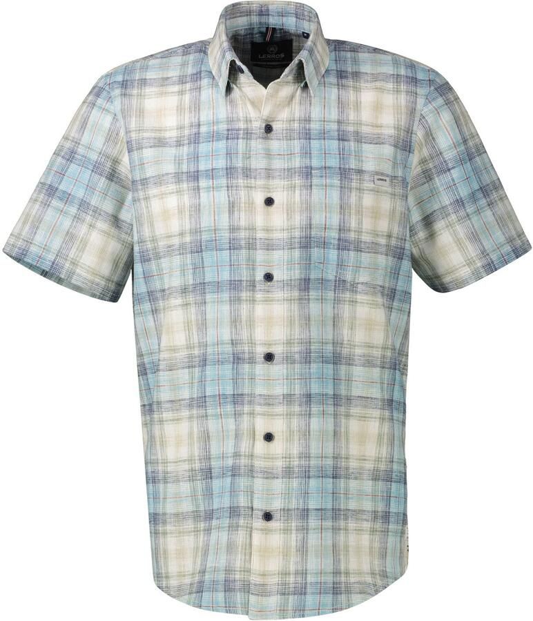 Lerros Overhemd met korte mouwen Geruit overhemd met korte mouwen in grote maten - Foto 2