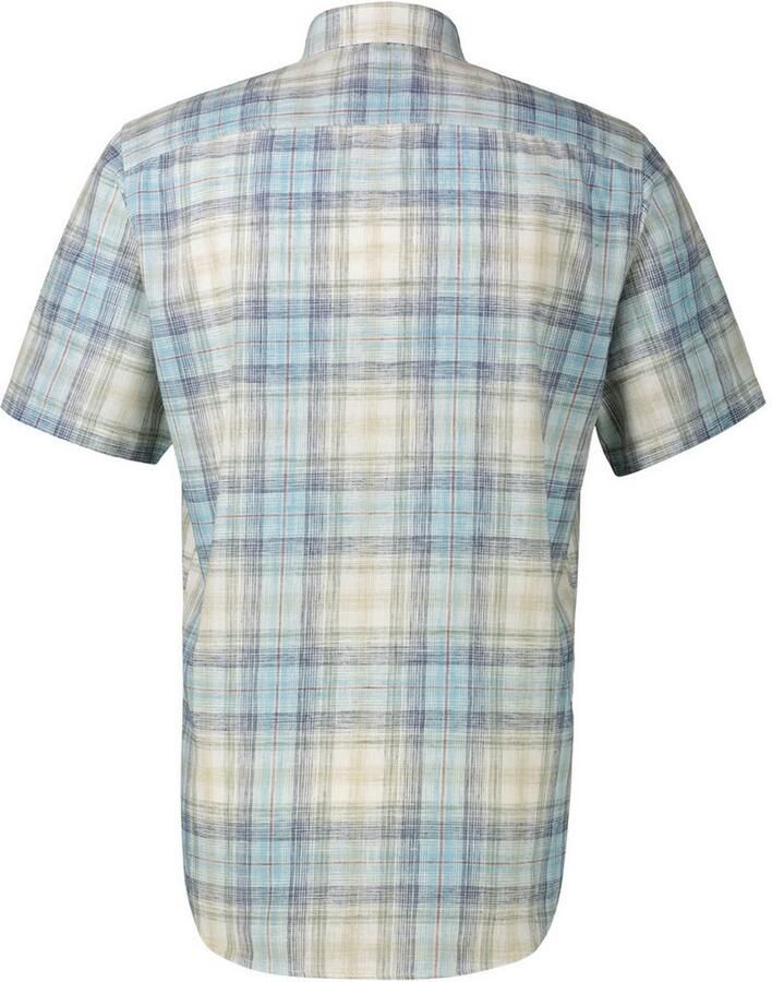 Lerros Overhemd met korte mouwen Geruit overhemd met korte mouwen in grote maten