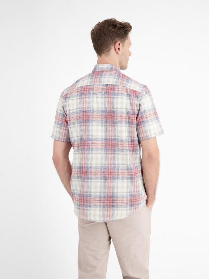 Lerros Overhemd met korte mouwen Geruit overhemd van zomers structuurweefsel - Foto 5