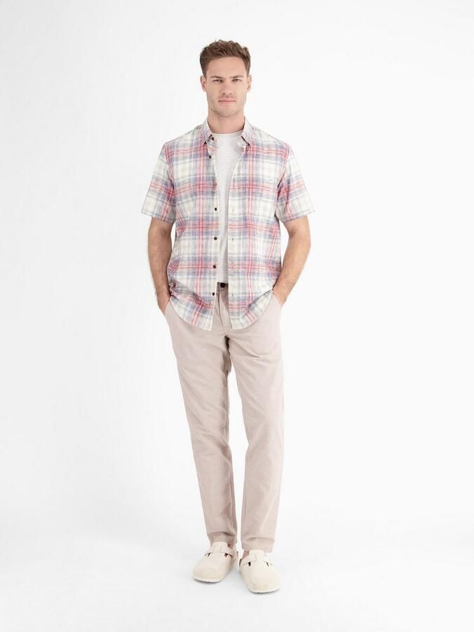 Lerros Overhemd met korte mouwen Geruit overhemd van zomers structuurweefsel - Foto 8