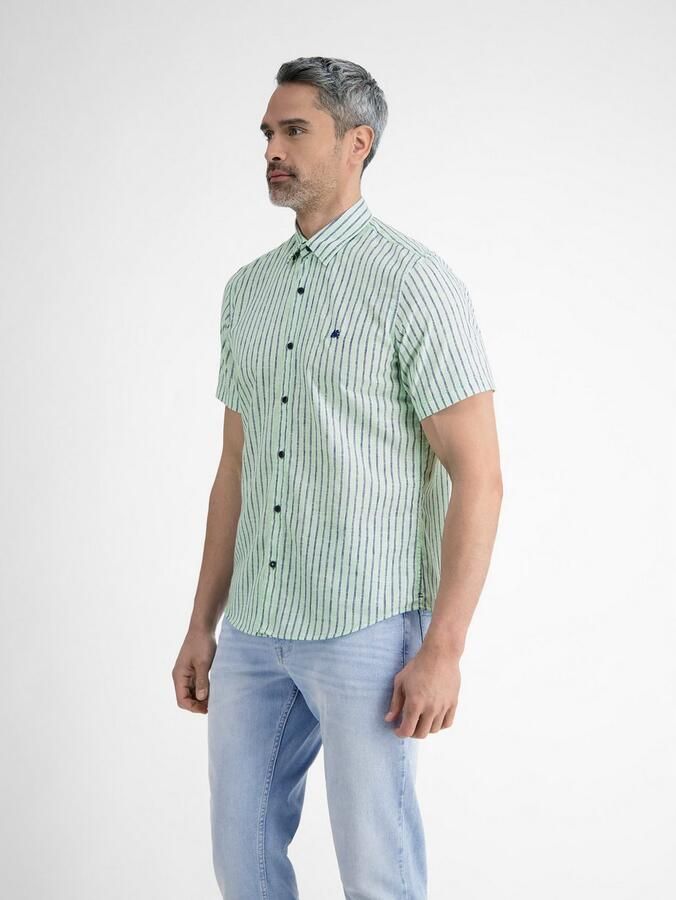 Lerros Overhemd met korte mouwen gestreept heren zomerhemd - Foto 2