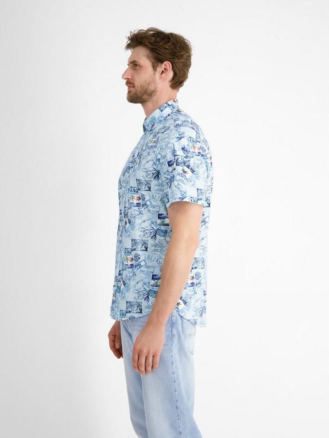 Lerros Overhemd met korte mouwen heren overhemd met korte mouwen en grafische print - Foto 4