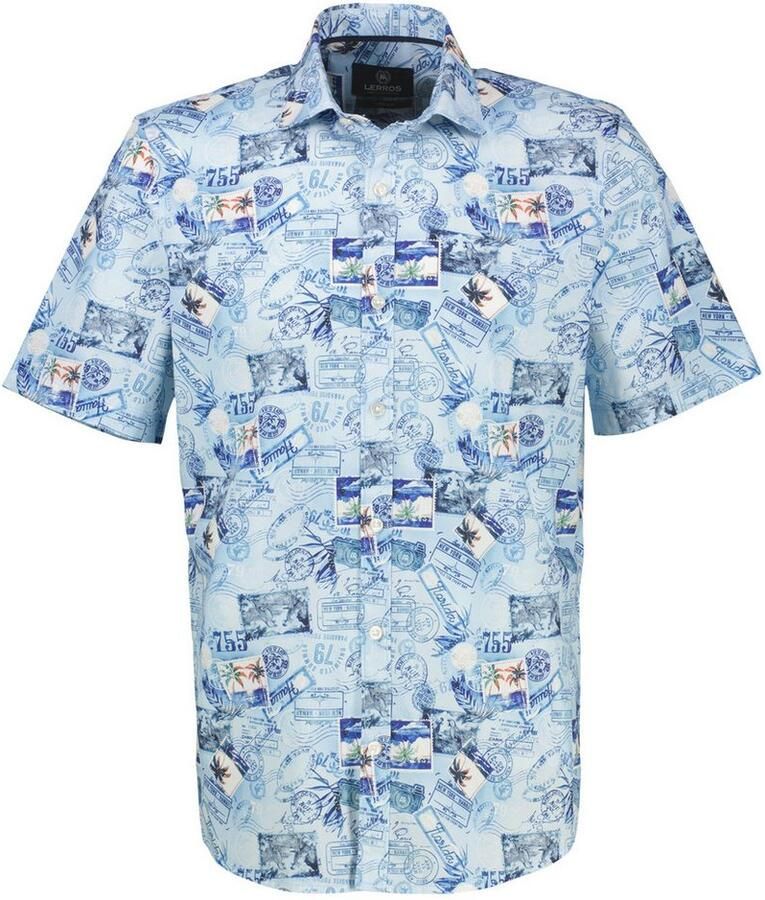 Lerros Overhemd met korte mouwen heren overhemd met korte mouwen en grafische print - Foto 2