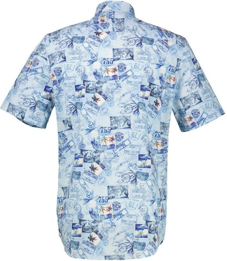Lerros Overhemd met korte mouwen heren overhemd met korte mouwen en grafische print