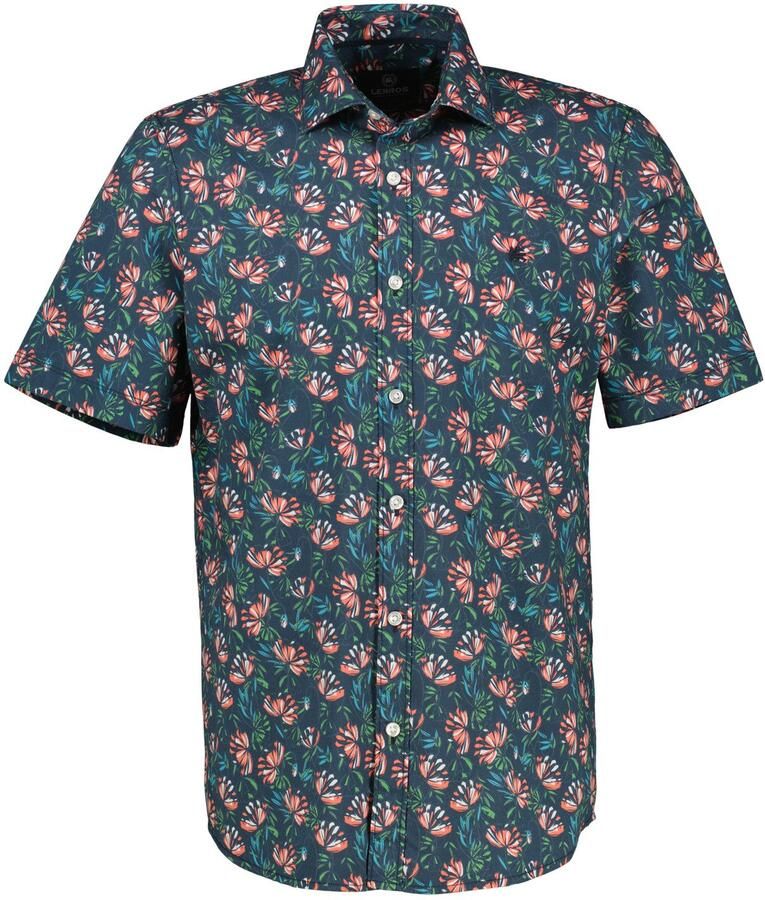 Lerros Overhemd met korte mouwen Bloemig gedessineerd overhemd met korte mouwen in grote maten - Foto 5