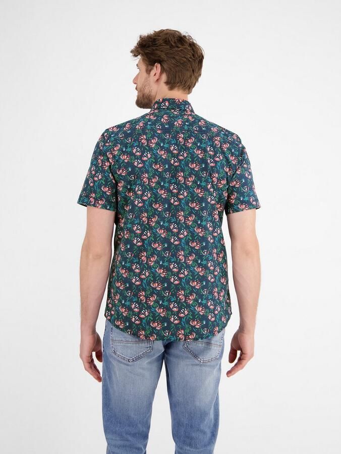 Lerros Overhemd met korte mouwen poplin-stretch overhemd bloemig gedessineerd - Foto 2