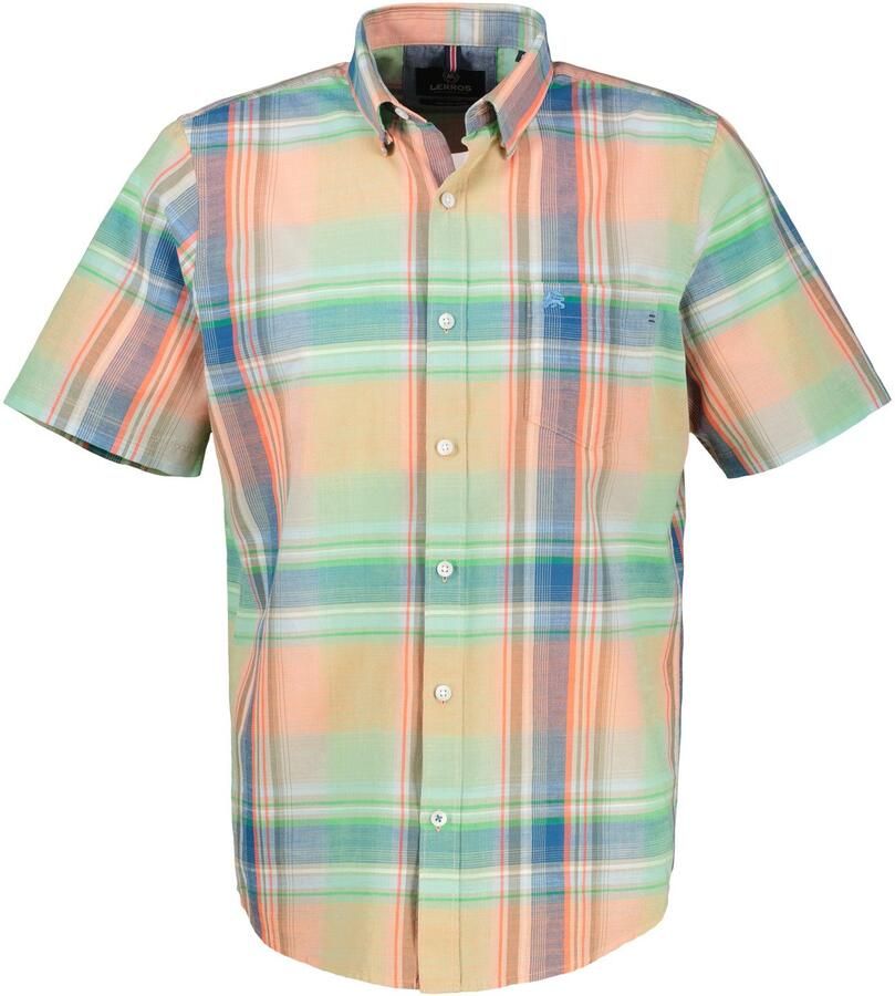 Lerros Overhemd met korte mouwen geruit overhemd in zomerse structuurkwaliteit - Foto 2