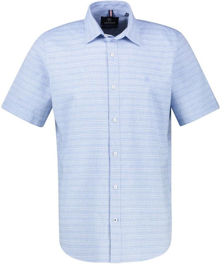 Lerros Overhemd met korte mouwen met geborduurd logo - Foto 4