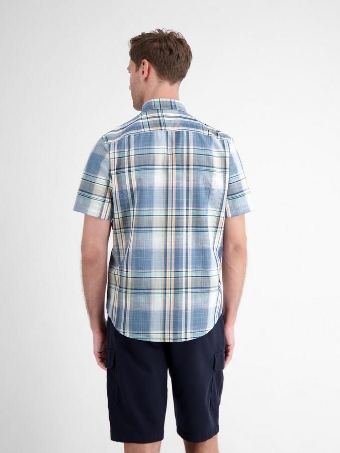 Lerros Overhemd met korte mouwen geruit overhemd in zomerse structuurkwaliteit - Foto 2