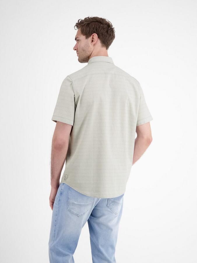 Lerros Overhemd met korte mouwen met geborduurd logo - Foto 2