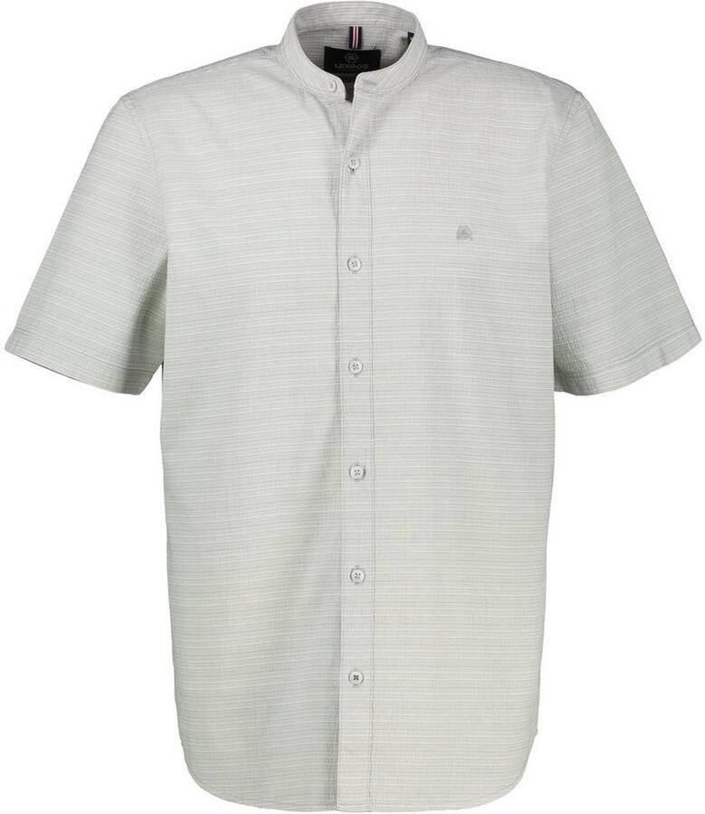 Lerros Overhemd met korte mouwen met geborduurd logo