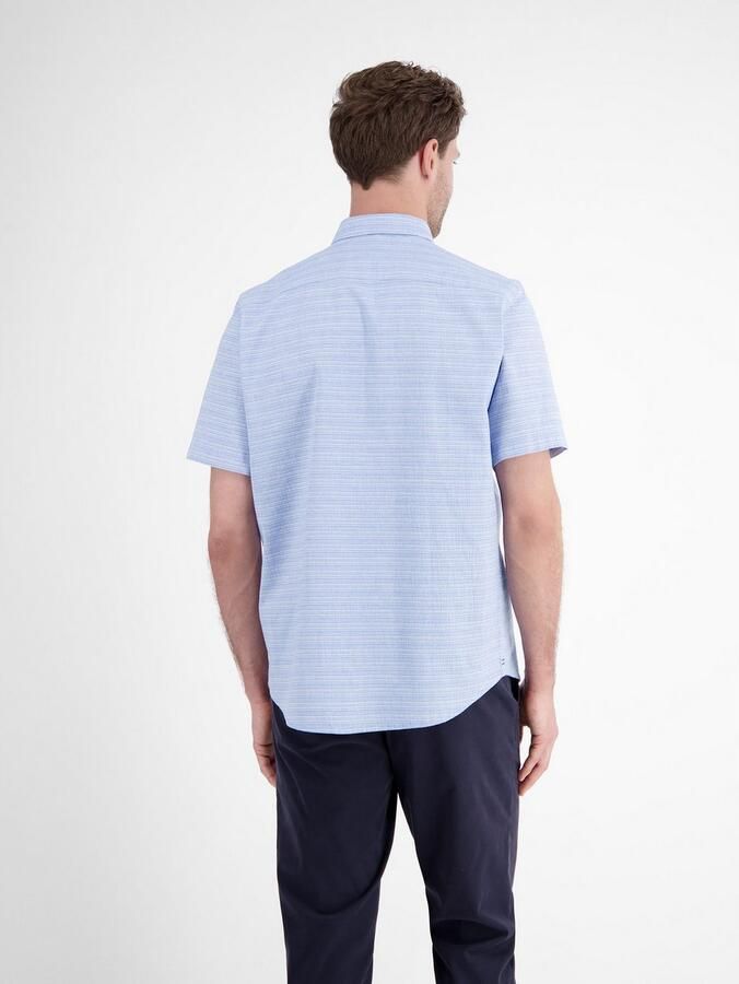 Lerros Overhemd met korte mouwen met geborduurd logo - Foto 2