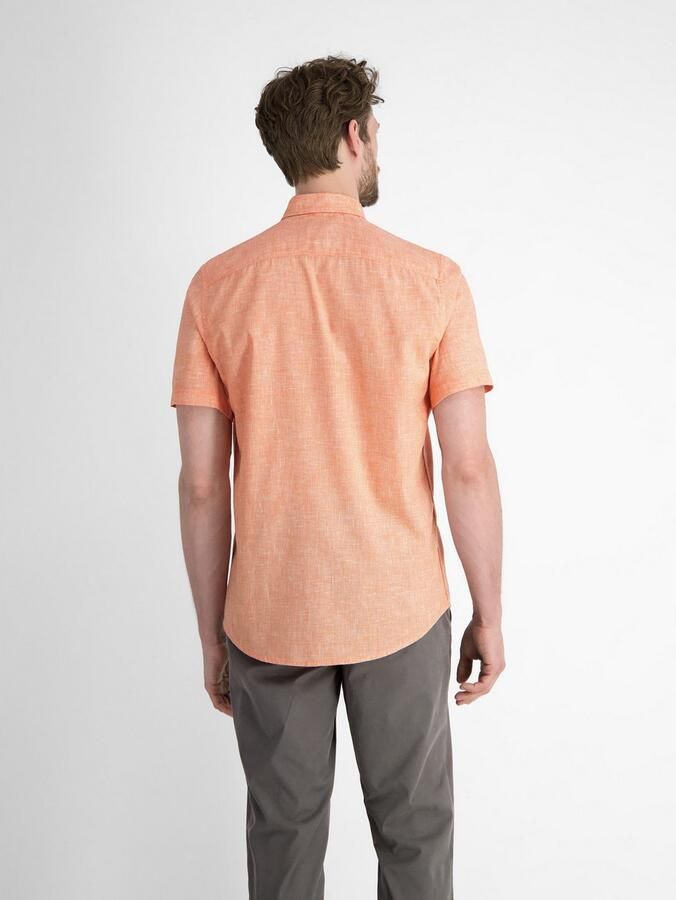 Lerros Overhemd met korte mouwen met geborduurd logo - Foto 3