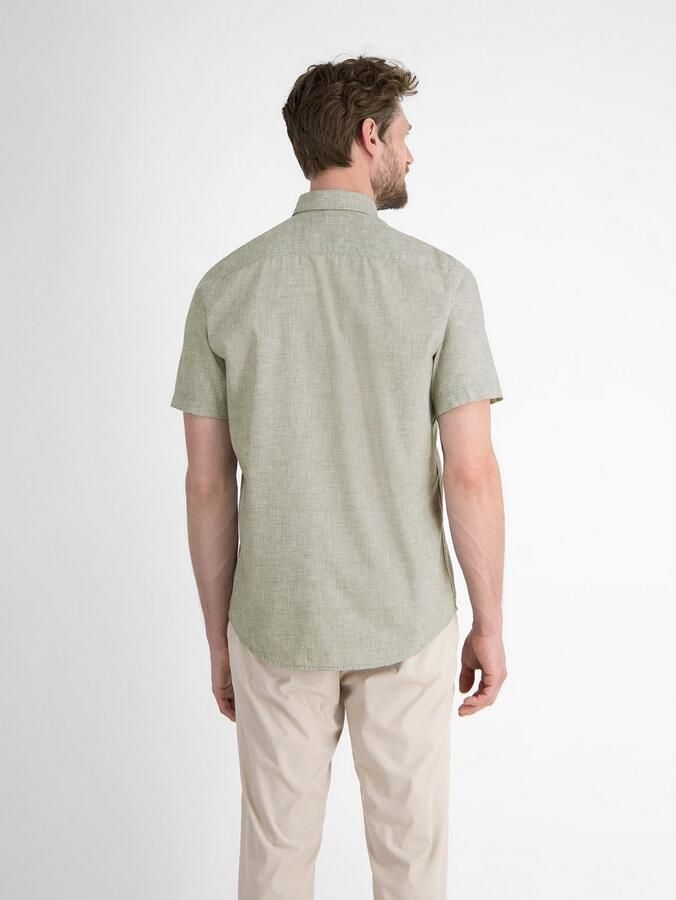 Lerros Overhemd met korte mouwen met geborduurd logo - Foto 2