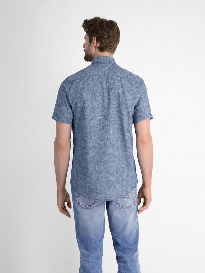 Lerros Overhemd met korte mouwen met geborduurd logo - Foto 2