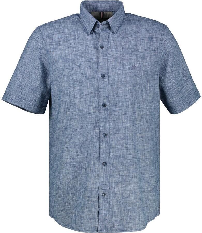 Lerros Overhemd met korte mouwen met geborduurd logo