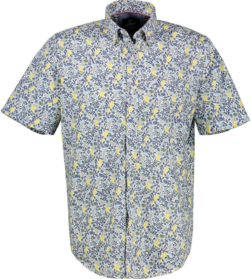 Lerros Regular fit vrijetijdsoverhemd met kentkraag model 'CONCEALLED'