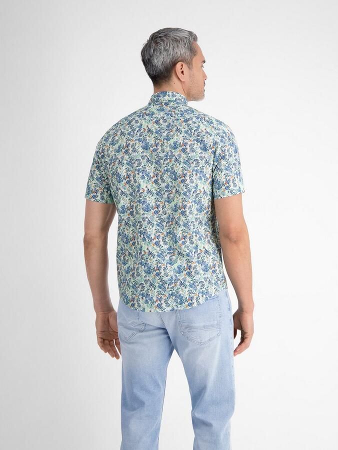 Lerros Overhemd met korte mouwen heren zomerhemd bloemig bedrukt - Foto 3