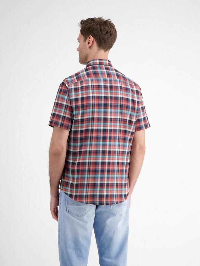 Lerros Overhemd met korte mouwen geruit halfarm overhemd in structuurkwaliteit - Foto 2