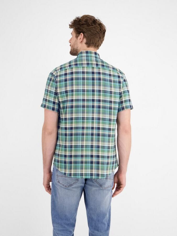 Lerros Overhemd met korte mouwen met ruitpatroon - Foto 2