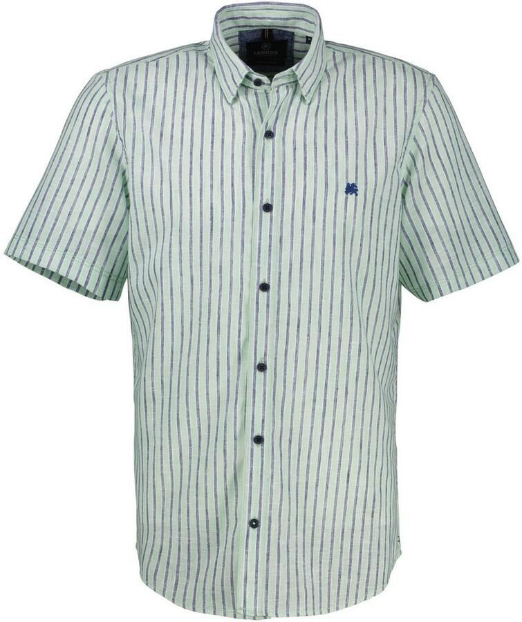 Lerros Overhemd met korte mouwen gestreept heren zomerhemd