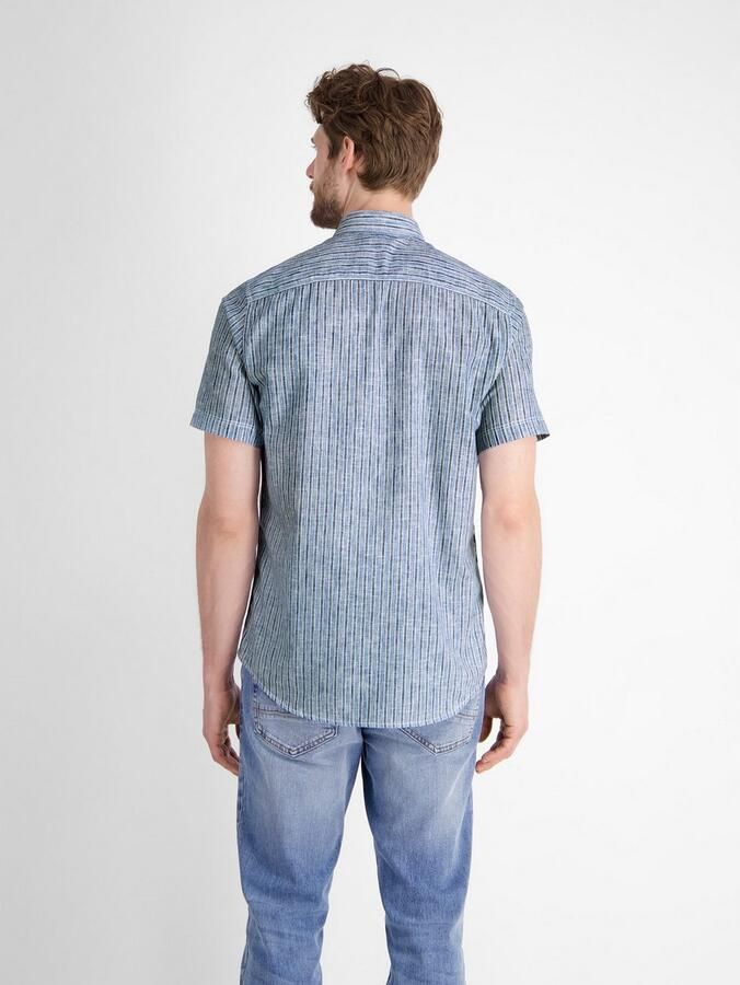Lerros Overhemd met korte mouwen met streepmotief - Foto 3