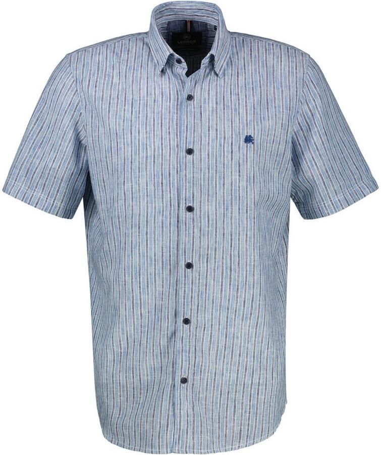 Lerros Overhemd met korte mouwen met streepmotief