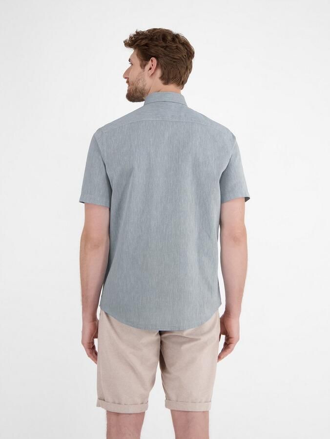 Lerros Overhemd met korte mouwen Overhemd met korte mouwen met linnen effen