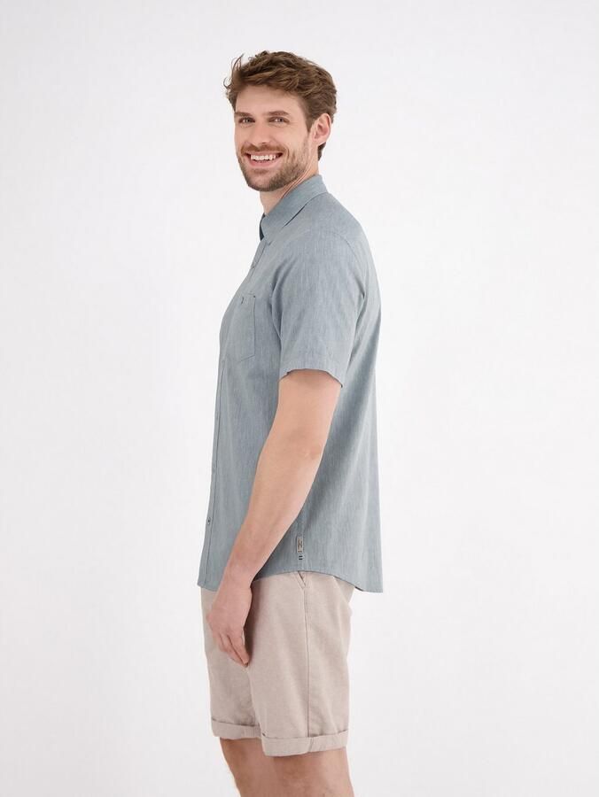 Lerros Overhemd met korte mouwen Overhemd met korte mouwen met linnen effen - Foto 2