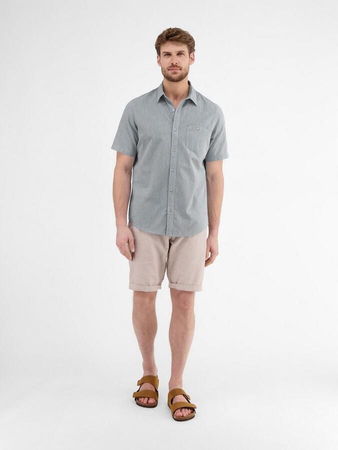 Lerros Overhemd met korte mouwen Overhemd met korte mouwen met linnen effen - Foto 3