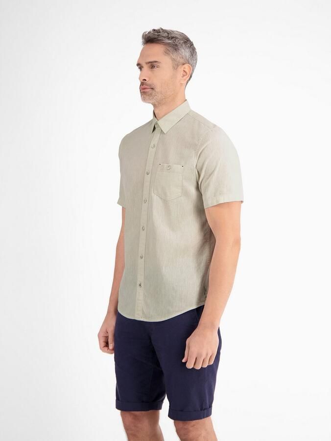 Lerros Overhemd met korte mouwen Overhemd met korte mouwen met linnen effen - Foto 2