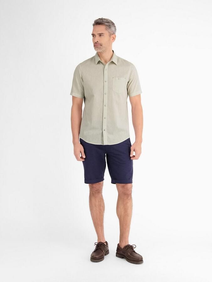 Lerros Overhemd met korte mouwen Overhemd met korte mouwen met linnen effen - Foto 3