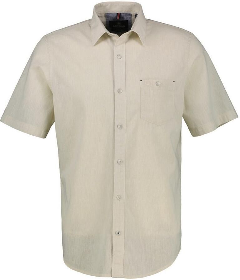 Lerros Overhemd met korte mouwen Overhemd met korte mouwen met linnen effen