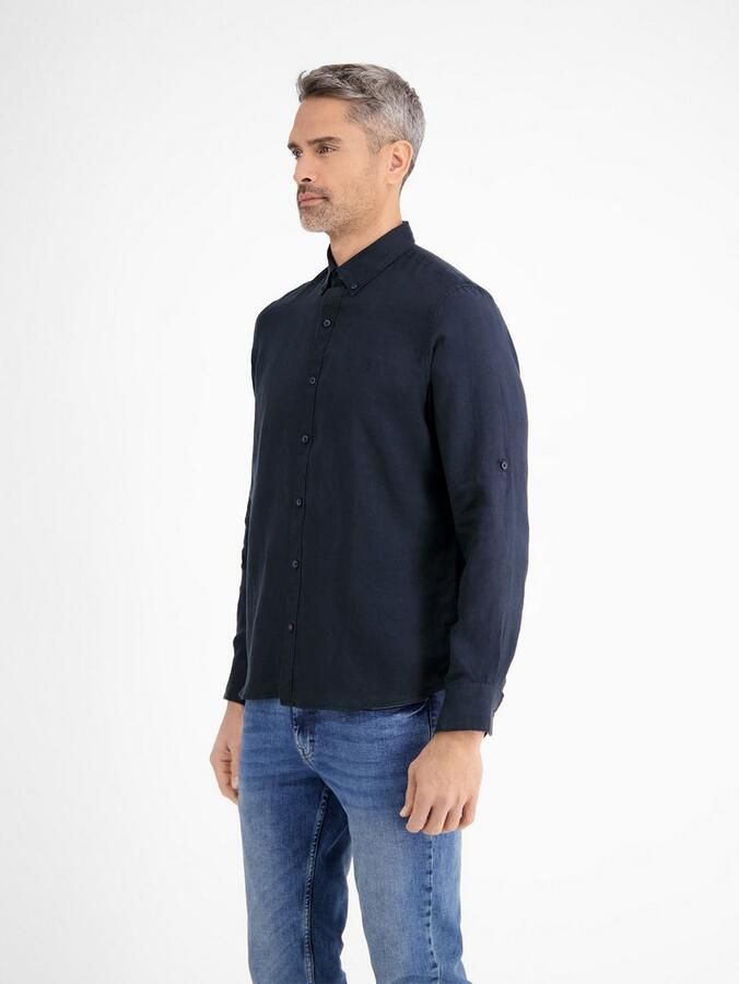 Lerros Overhemd met lange mouwen heren overhemd in linnen-katoenmix - Foto 2