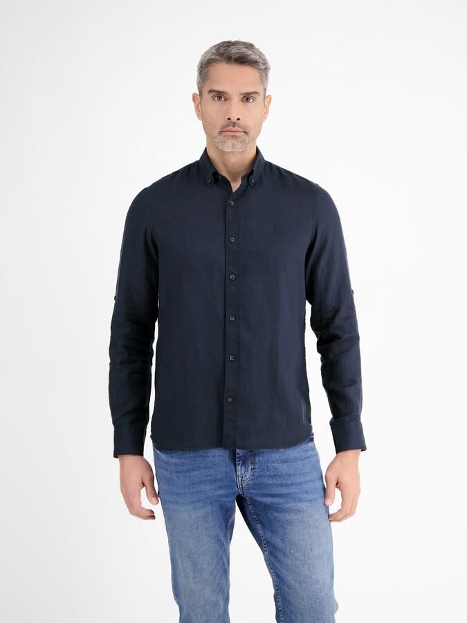 Lerros Overhemd met lange mouwen heren overhemd in linnen-katoenmix - Foto 6