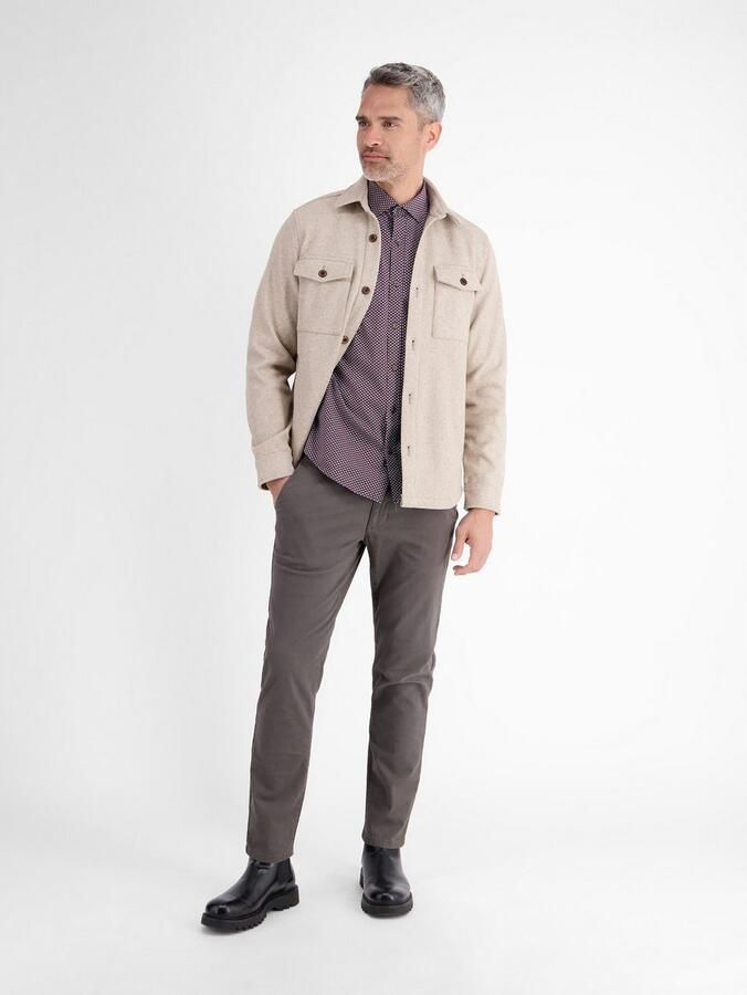 Lerros Overhemd met lange mouwen herenoverhemd met haaienboord subtiel patroon - Foto 4