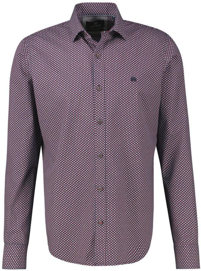 Lerros Overhemd met lange mouwen herenoverhemd met haaienboord subtiel patroon - Foto 5