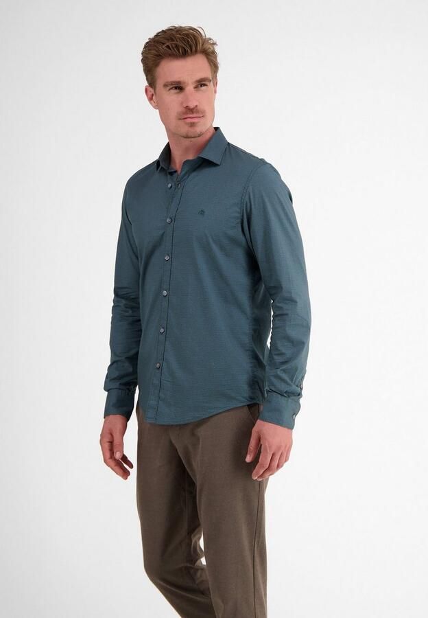 Lerros Overhemd met lange mouwen lange mouw overhemd AOP met haifischkragen - Foto 6