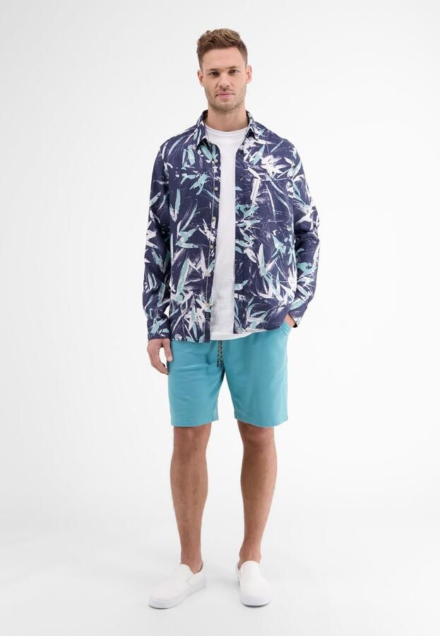 Lerros Overhemd met lange mouwen linnen overhemd met bloe druk AOP - Foto 6