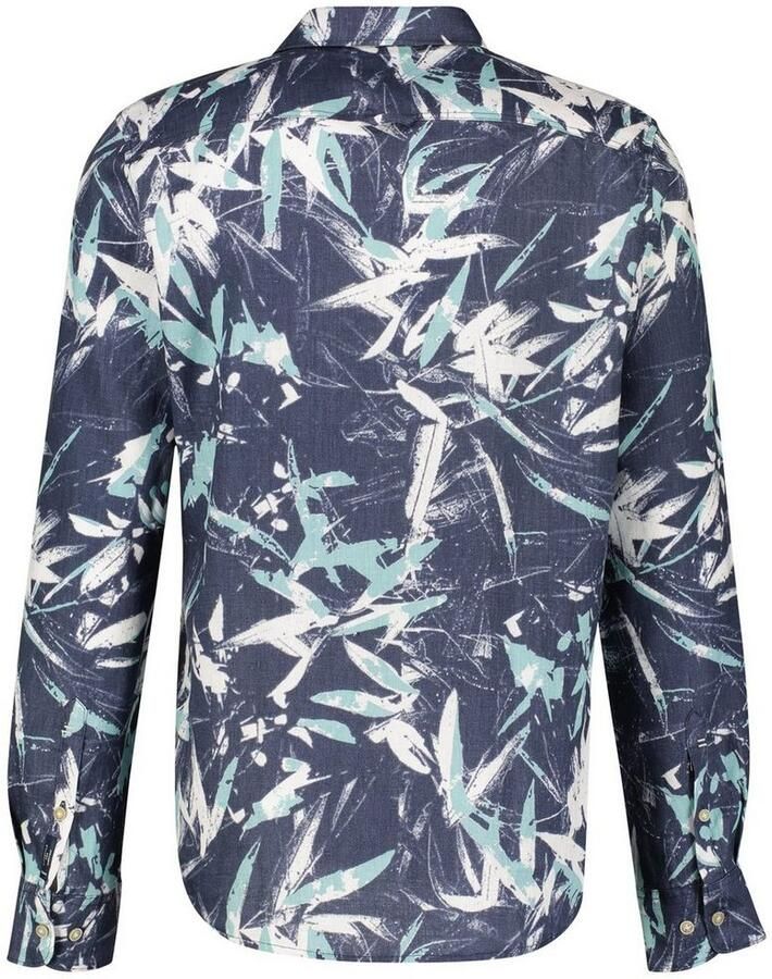 Lerros Overhemd met lange mouwen linnen overhemd met bloe druk AOP - Foto 2