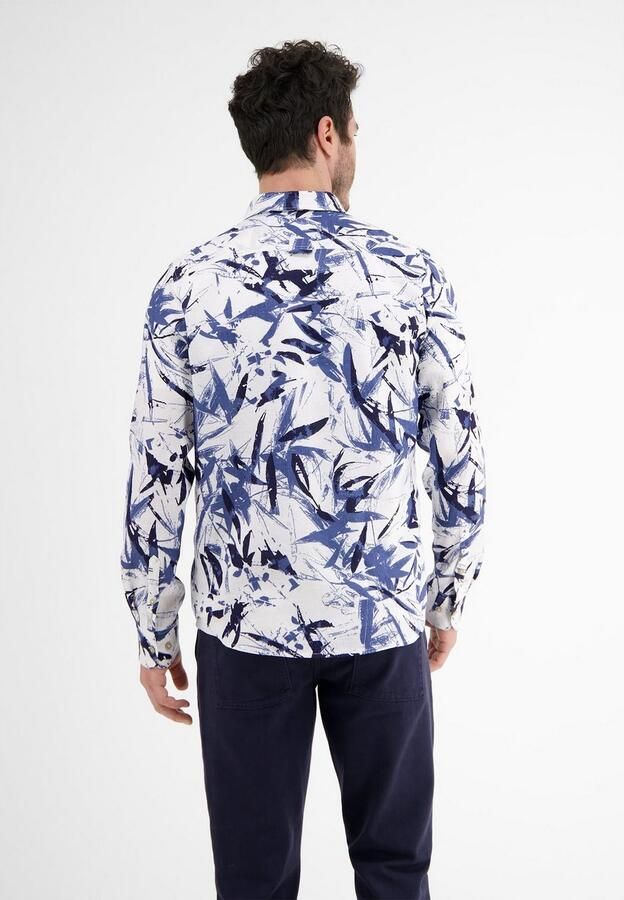 Lerros Overhemd met lange mouwen linnen overhemd met bloe druk AOP - Foto 3